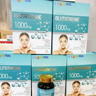 Viên uống Glutathione 1000 trắng sáng da mờ nám giảm tàn nhang lọ 30 viên chính hãng
