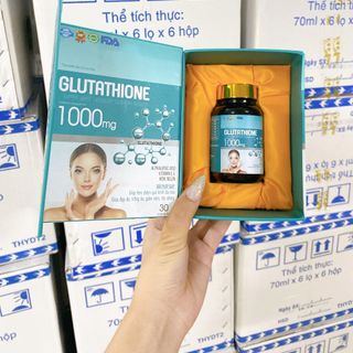 Viên uống Glutathione 1000 trắng sáng da mờ nám giảm tàn nhang lọ 30 viên chính hãng