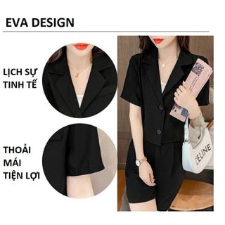 Áo Vest Nữ Croptop Ngắn Tay Áo khoác Blazer cộc nữ Chất Tuyết Mưa Cao Cấp Hàng Thiết Kế Tay Lỡ Dáng Ngắn Hàn Quốc