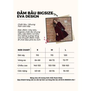 Váy bầu bigsize chất dạ nhung siêu cấp Đầm nữ tiểu thư dáng suông rộng che khuyết điểm mặc đi chơi dạo phố du lịch