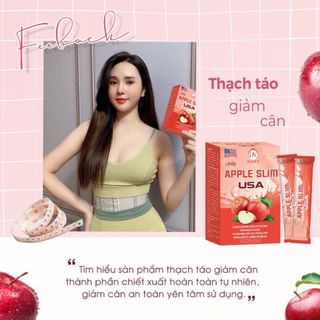Thạch giảm cân Apple Slim USA ,giảm ngay 5-7kg sau 1 tháng hỗ trợ giảm béo an toàn 10 gói/hộp