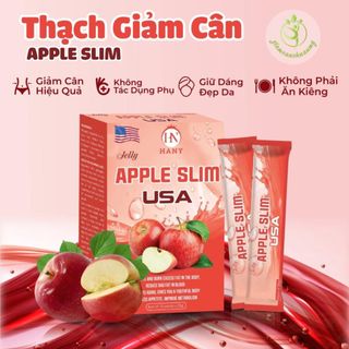 Thạch giảm cân Apple Slim USA ,giảm ngay 5-7kg sau 1 tháng hỗ trợ giảm béo an toàn 10 gói/hộp