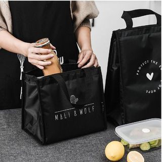 Túi giữ nhiệt đựng đồ ăn phiên bản cao cấp màu đen