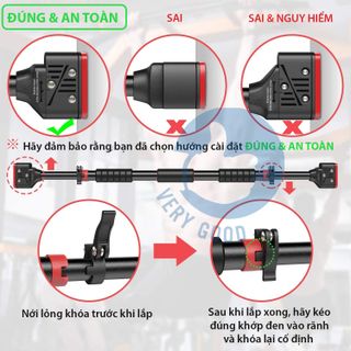 SP008-Thanh tập xà đơn treo tường gắn cửa cao cấp có chốt chống xoay tùy chỉnh từ 72 - 140cm phù hợp tập thể thao tại nhà