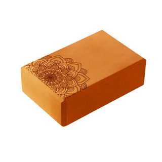 Gạch tập yoga cục gạch block yoga in Hoa Mandala xốp dùng trên thảm tập yoga tại nhà và phòng tập độ cứng cao không lún