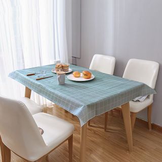 Khăn trải bàn vintage caro Khăn trải bàn học bàn ăn trang trí phòng khách decor vải nhựa PVC chống thấm nước