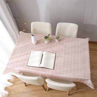 Khăn trải bàn vintage caro Khăn trải bàn học bàn ăn trang trí phòng khách decor vải nhựa PVC chống thấm nước