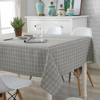 Khăn trải bàn vintage caro Khăn trải bàn học bàn ăn trang trí phòng khách decor vải nhựa PVC chống thấm nước