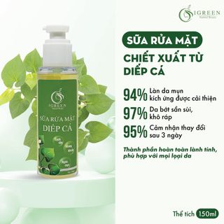Sữa rửa mặt diếp cá hỗ trợ giảm mụn giảm thâm