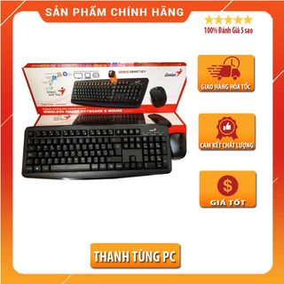 Combo Bàn Phím Chuột Không dây Máy Tính Genius Smart KM-8100 Chính Hãng Tiện lợi Siêu Bền