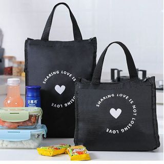 HL002-Túi đựng cơm giữ nhiệt size lớn túi vải giữ nhiệt chống thấm mang đựng hộp cơm văn phòng đồ dùng tiện ích có khóa