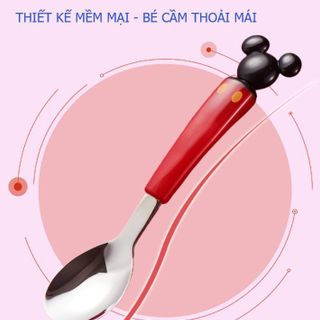 Muỗng tập ăn inox 3D Disney