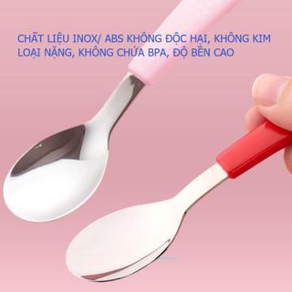 Muỗng tập ăn inox 3D Disney
