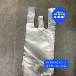 Sỉ 1kg túi Nilon 2 quai trong đựng nước mía, cốc trà sữa, cà phê tiện lợi - Bao Bì Nhựa
