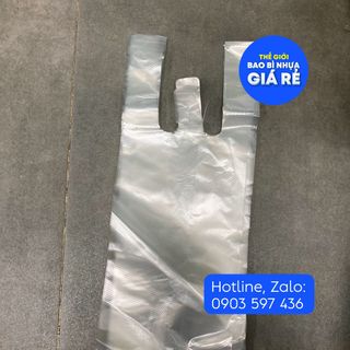 Sỉ 1kg túi Nilon 2 quai trong đựng nước mía, cốc trà sữa, cà phê tiện lợi - Bao Bì Nhựa