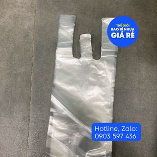 Sỉ 1kg túi Nilon 2 quai trong đựng nước mía, cốc trà sữa, cà phê tiện lợi - Bao Bì Nhựa