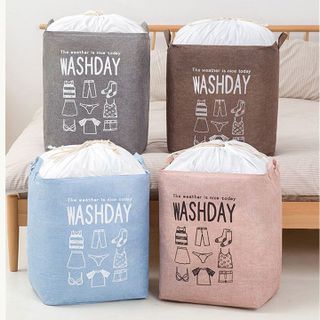 Giỏ đựng quần áo bằng vải cỡ lớn, túi đựng chăn màn đa năng washday