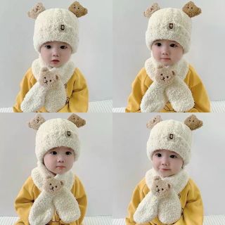 Set mũ kèm khăn cho bé siêu xinh