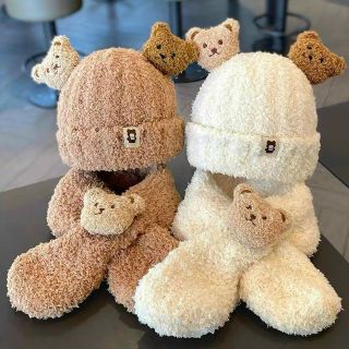 Set mũ kèm khăn cho bé siêu xinh