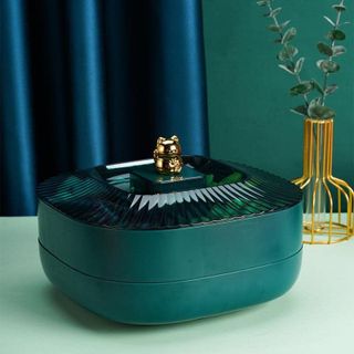 Khay hộp đựng mứt tết 2 tầng 26x26x15cm