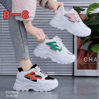 Giày thể thao nữ độn đế chất da đẹp