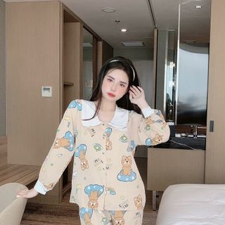 Tay Dài Quần Dài Cổ Sen 2 Lá