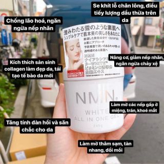 Gel Dưỡng Trắng Da, Chống Lão Hoá NMN White All In One Gel 245g được cho mặt và body