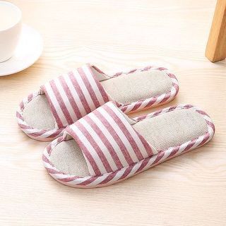 Dép lê nữ nam đi trong nhà mùa đông Hàn Quốc, Dép văn phòng đế xốp siêu nhẹ, vải bố, siêu êm chống trơn trượt DU1