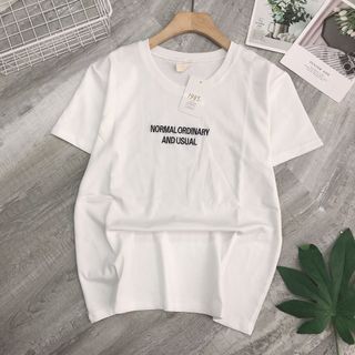 Áo thun thêu trắng from vừa borip xịn hàng Qc