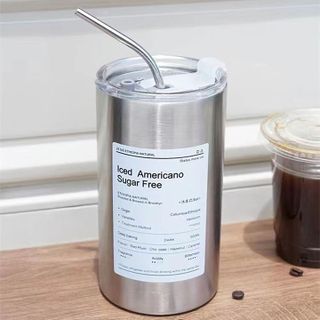 HL069-70--Cốc Giữ Nhiệt Cao Cấp Inox 304 Có Ống Hút Và Nắp Chống Trào- Ly Giữ Nhiệt Iced Americano 360-600ML Thời Gian 6 - 8 Tiếng