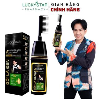 GỘI LÀ ĐEN THẢO DƯỢC CAO CẤP KÈM LƯỢC 250ML - LUCKY STAR