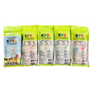 [THÙNG] KHẨU TRANG KF94 KHÁNG KHUẨN TRẺ EM (10 CÁI/TÚI) - ĐỒNG XANH PREMIUM - 30 TÚI/THÙNG