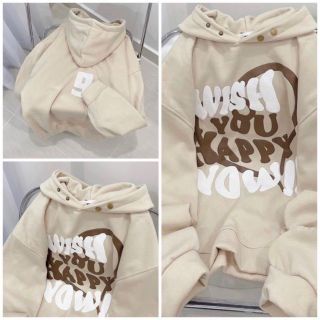 Áo hoodie thun nỉ logo in wish now trước form dưới 70kg