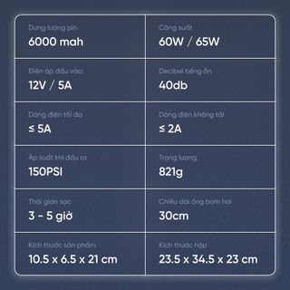 Máy bơm lốp xe ô tô di động, máy bơm lốp sạc điện