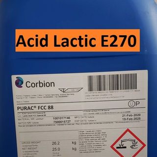 Acid Lactic|C3H6O3|E270| Acid Lactic Purac FCC88| Phụ gia thực phẩm Thái Lan giá sỉ