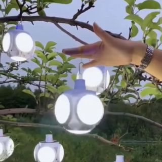 Đèn Led Năng Lượng Mặt Trời 4 Cánh 5 Bóng