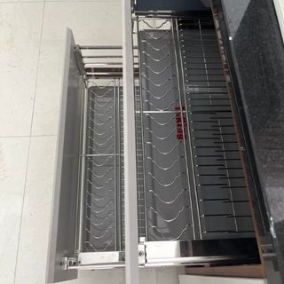 Kệ bát đĩa nan dẹt SUS304 cánh kéo TaKing