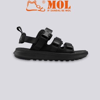 Sandal nam nữ unisex Rova 3 quai ngang RV3408BB màu đen giá sỉ