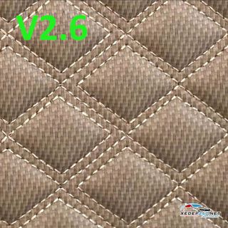 [PHỤ LIỆU MAY] Da carbon nhiều chỉ lót sàn 5D dành cho xe ô tô DÀY 10mm; dùng may sàn ô tô