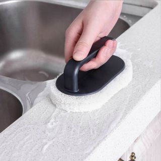 Bàn Chải Chà Cọ Rửa bọt biển, bàn chải Vệ Sinh Nhà Bếp Nhà Tắm Có Tay Cầm Dụng Cụ Lau Chùi Thông Minh Tiện Dụng