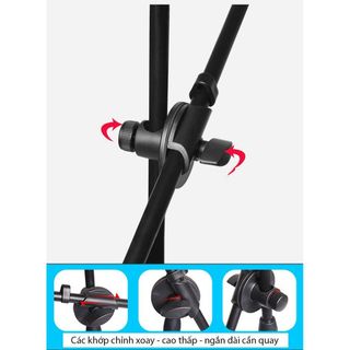 Bộ đỡ điện thoại quay Topshot D39 - Gậy livestream kiêm chân quay video chụp ảnh 720 độ