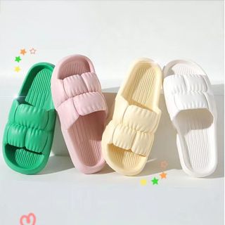 Dép lê bánh mì nam nữ quai ngang dép chao quai lượn sóng bánh bèo cute dễ thương đầy đủ các siêu màu hot 2022