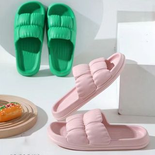 Dép lê bánh mì nam nữ quai ngang dép chao quai lượn sóng bánh bèo cute dễ thương đầy đủ các siêu màu hot 2022