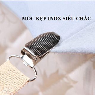 Bộ 4 dây Kẹp drap 3 chấu Inox Cố Định Ga Giường, Drap Giường, Tấm Trải Giường Chống Xê Dịch Chịu Lực Tốt