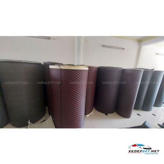 [PHỤ LIỆU MAY] Da carbon nhiều chỉ lót sàn 5D dành cho xe ô tô DÀY 10mm; dùng may sàn ô tô