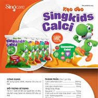 Kẹo dẻo SingKids Calci - Bổ sung Canxi và vitamin D3