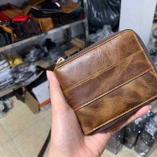 Ví Da Bò Sáp Với Vân Da bò tự nhiên