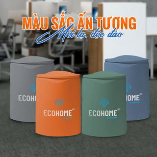 Thùng rác tròn có nắp bật 10l Ecohome, thùng rác tiện lợi và phù hợp với mọi không gian
