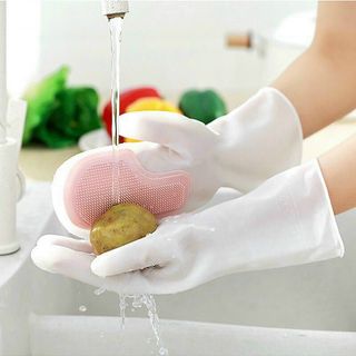 Găng tay rửa chén silicon tạo bọt