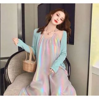 [FREESHIP] [HOÀN XU] Áo đầm suông ánh xà cừ Ulzzang